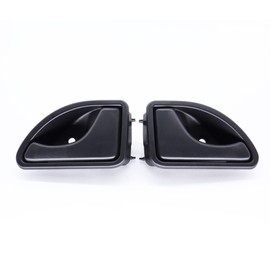 HISports Interior Door Handles 8200259376, 1 Pair Car Interior Door Handle Left and Right Front Compatible with Renault Twingo & Kangoo Replace 8200289434 8200247802 (Black)