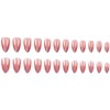 Pink Press on Nails Almond Laser Fake Nails Medium Gradient