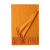 Prettystern Soft Wool Scarf Plain with Fringes for Autumn Winter
