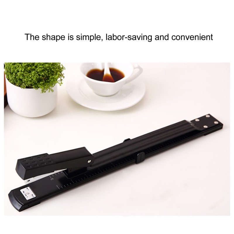 Stapler Desktop Large Capacity Metal Long Arm Handheld Paper Stapler