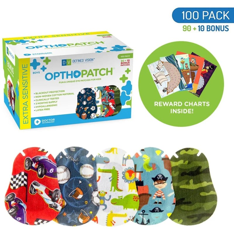 Parches Oculares Infantiles Suaves Para Niños 100pz