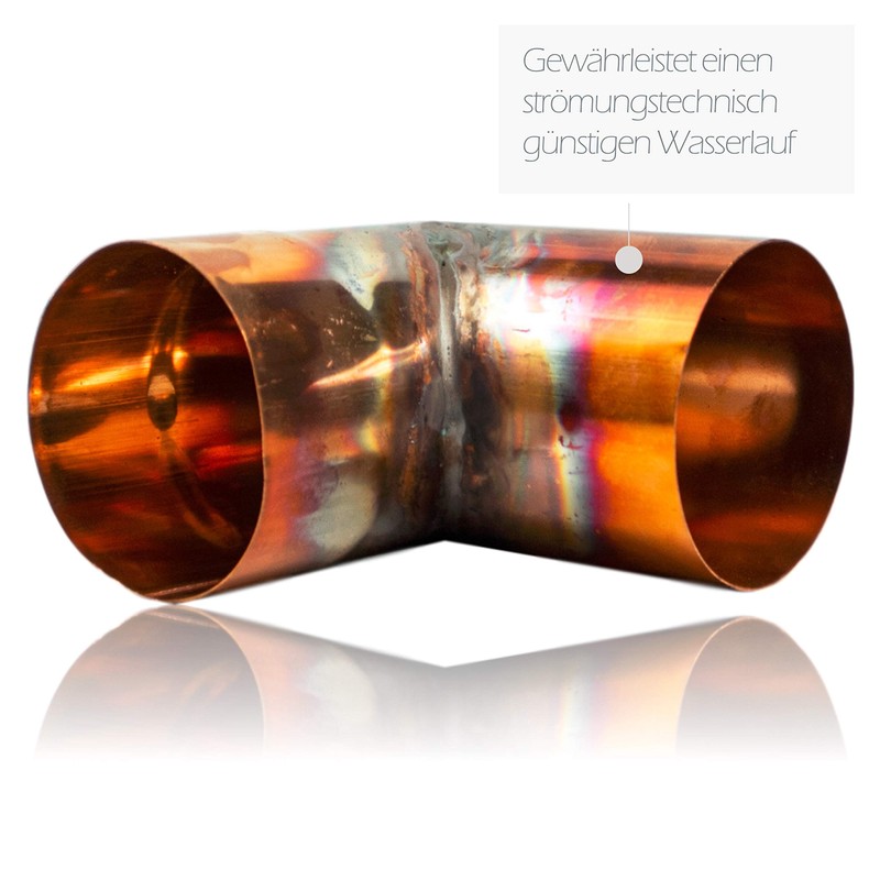 Copper Elbow 120 mm with 87 Degrees, Pipe Angle with