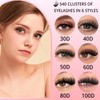 KEYRI 540 Stück Wimpern Extensions 30-40-50-60-80-100D Curl Lash Extension Set