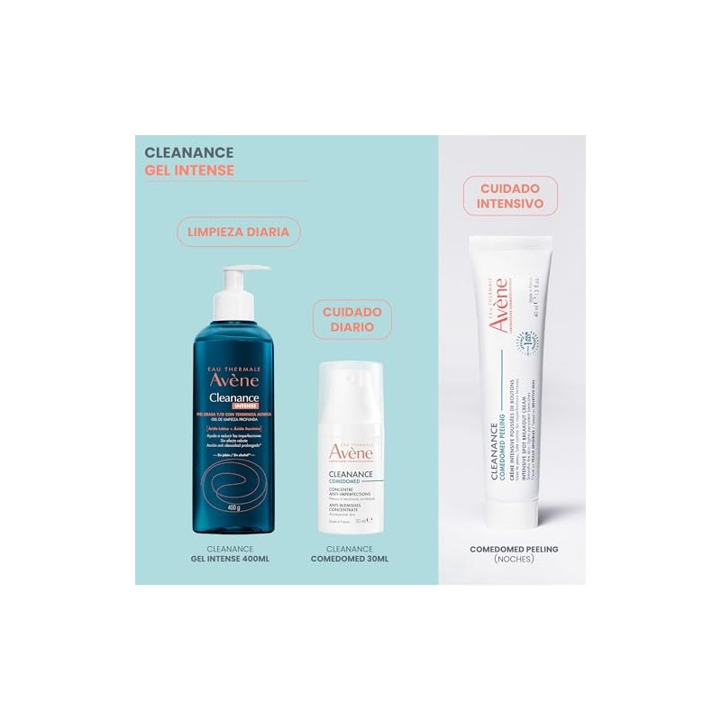 Avene Cleanance Intense Gel Limpiador Facial Piel Grasa y Acneica,