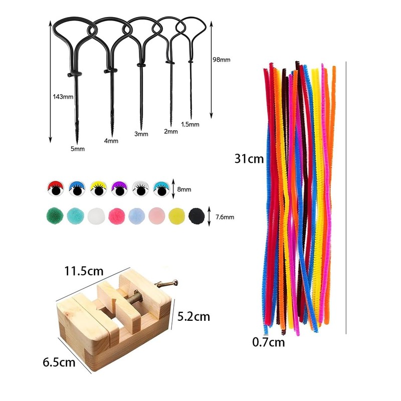 Gorise Chestnut Craft Drilling Set with Rust-Proof Metal Tools Fall