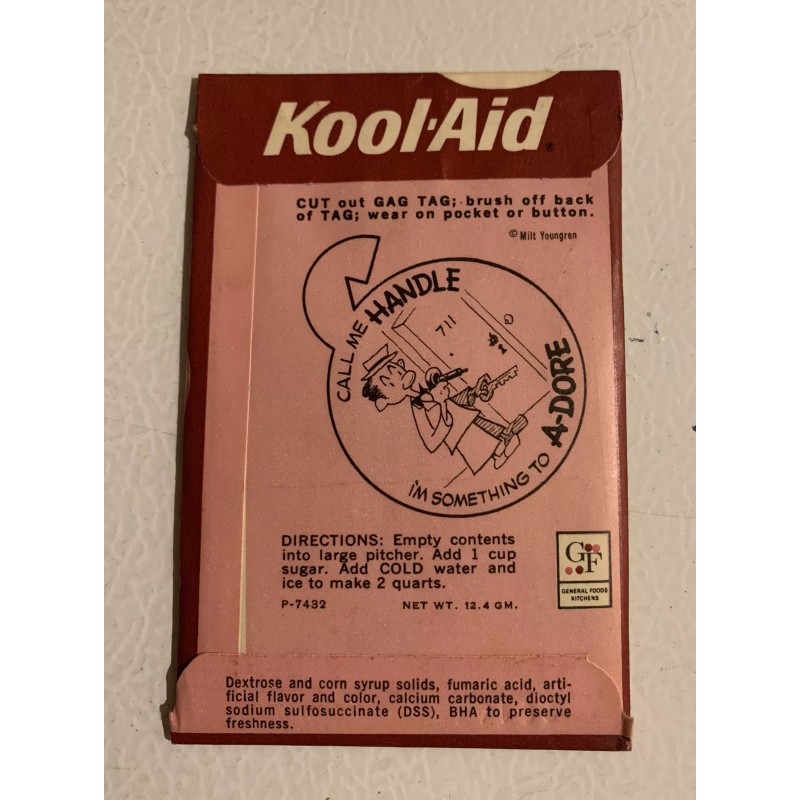 Kool-Aid Vintage 1960s Kool-Aid Pack NOS Packet Sealed Black Cherry