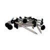 50 x Black UPVC 30mm Poly Top Pins Nails Plastic