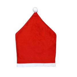 GENERALCARE Christmas Chair Covers Set of 6, Red and White Santa Hat Chair Back Slipcovers, Holiday Dining Room Kitchen Party Xmas Decorations, Festive Santa Claus Indoor Home Decor