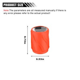 Fluorescent Car Tire Valve Stem Caps, American Flag Glow in The Dark Stem Covers, Waterproof Corrosion Resistant, Luminous Illuminated Auto Wheel Air Valve Caps for Car SUV Truck (Orange/Red Flag)