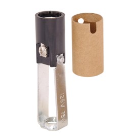 B&P Lamp® 3 Inch Keyless Candelabra Socket with Insulator, Tapped 1/8 IP