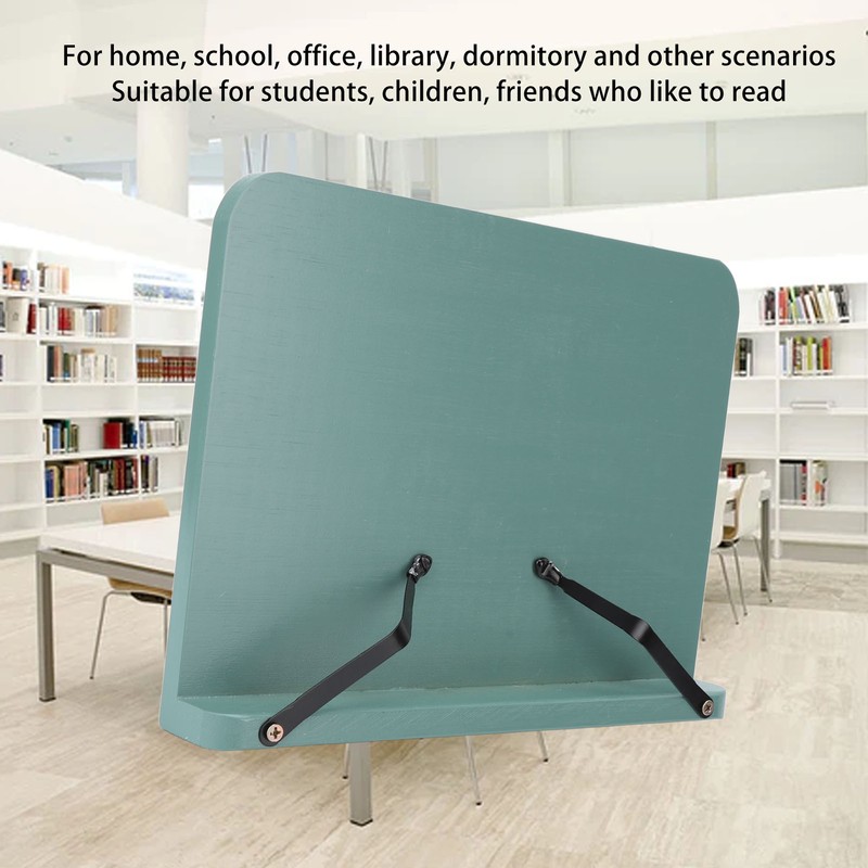 Book Stand Adjustable Angle Foldable Small Desk Bookrest with Page
