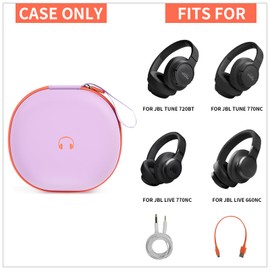 Hard Case Compatible with Tune 770NC710BT/720BT/760NC/700BT/750BT/510BT/660NC/520BT/500/E45BT Bluetooth Wireless Headphone - Purple