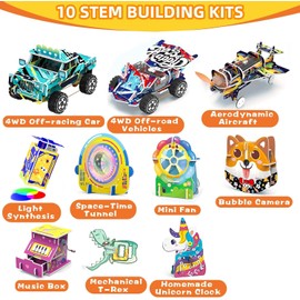 STEM Advent Calendar 2024 YOMESTE DIY Science Kit for Kids Age 6-8 8-10 Years - Engineering Electronics Science Building Kit - Christmas Craft Gifts Toys for 8 9 10 11 12 14 Years Old