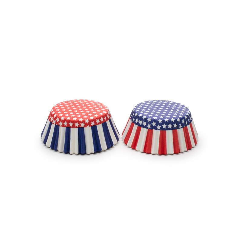 Fox Run 7199 Patriotic Bake Cup Set, Standard, 50-Count, Multi-Color