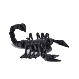 3D Printed Scorpion Toy - Realistic Articulated Scorpion Figure Flexible Joints Eco-Friendly PLA Material Unique 3D Printed Animal Perfect for Collectors & Gifts（Black）