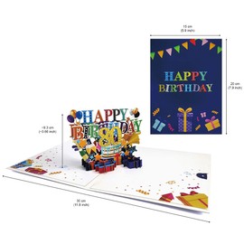 scicent Birthday Card Set with Envelope Creative Birthday Greeting Cards Man Birthday Card 80 Pop Up Greeting Card for Family Friends Lovers Parents - 23111