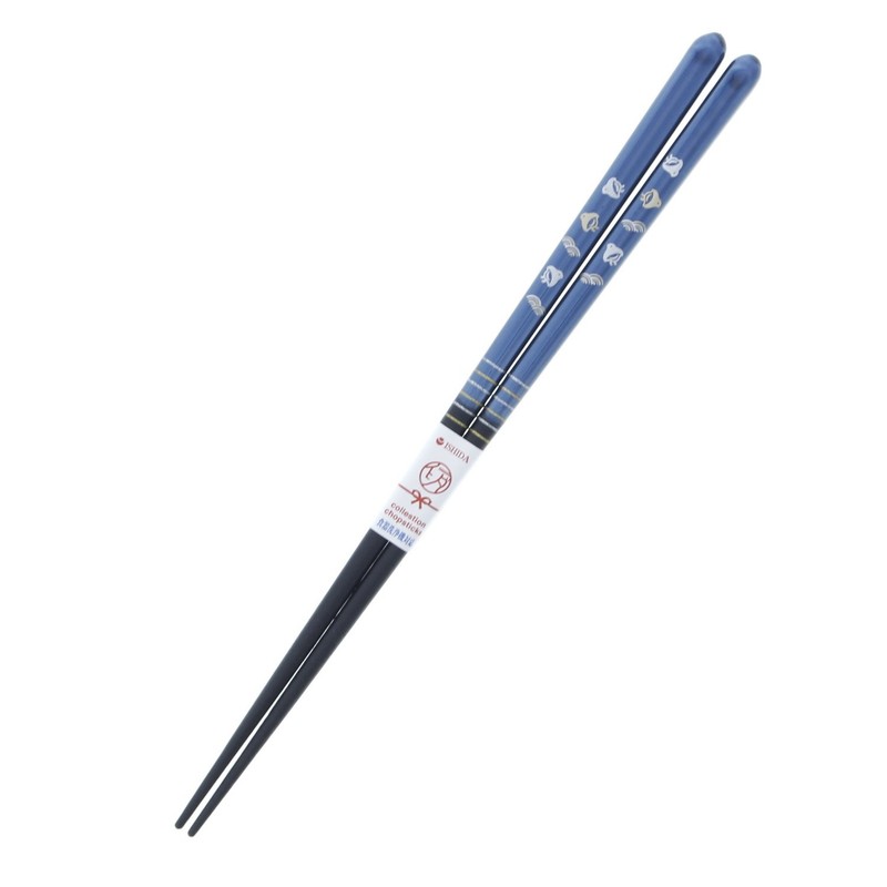 Ishida Wave Houndstooth Chopsticks Made in Japan Wooden (Natural Wood)