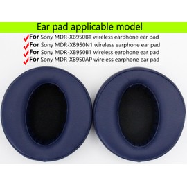 Replacement Ear Pads Compatible with Sony MDR-XB950BT MDR-XB950N1 MDR-XB950B1 MDR-XB950AP Wireless Headphones Made of Soft Protein Leather and Memory Foam Replacement Repair Accessory (Blue)