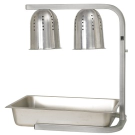 Winco Bulb Professional Free Standing Heat Lamp, Twin,Aluminum