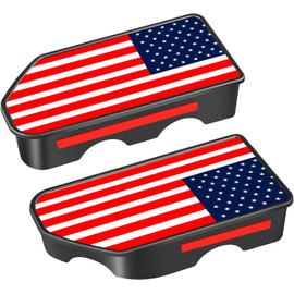 2PCS Rear Truck Tonneau Covers Stake Holes Cap Plugs Fit for Chevy Silverado/GMC Sierra 1500(2019-2024), Sierra 2500/3500HD(2020-2024) Bed Rail Stake Pocket Covers. (Red)