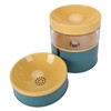 Pet Double Bowl Water Dispenser 1L Neck Protection Anti Tip
