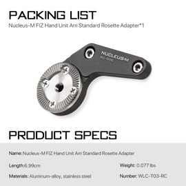 TILTA Nucleus M Follow Focus FIZ Hand Unit Arri Standard Rosette Adapter, Wireless Lens Control System Accessories WLC-T03-RC