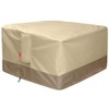SheeChung Gas Fire Pit Cover Square 600D Heavy Duty Patio