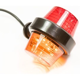 Web Truck Outline Light Marker Light Old School Tuning Hanging Position Light 12 V 24 V Colours Orange and Red for Trucks, Cars, Trailers, Caravans etc. Pack of 1