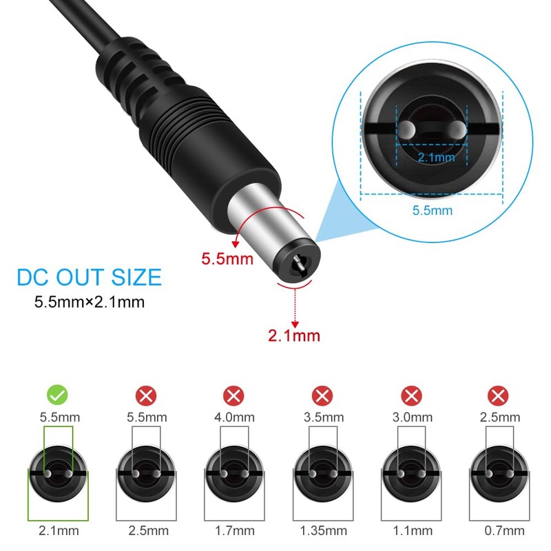 24V Power Supply, 1A 24W LED Lights Power Adapter, 100-240V
