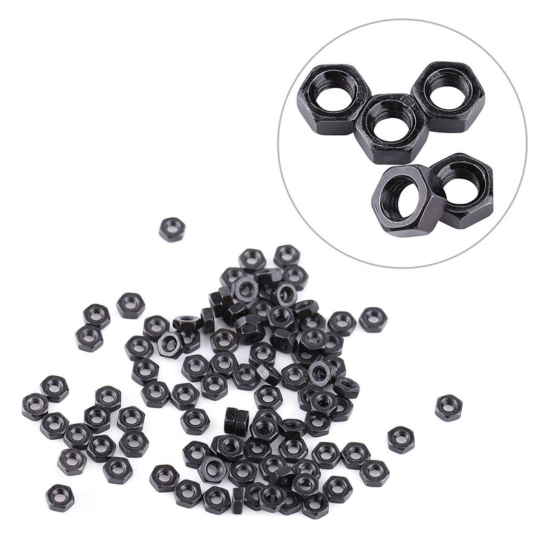 Pack of 100 Locking Nuts Hex Nut M2-M5 Metric Thread