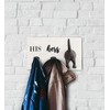 Mud Pie HIS, HERS & PUP WALL HOOK, White, Brown,