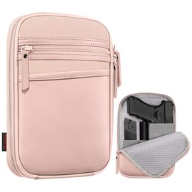 FINPAC Concealed Carry Gun Pouch, Soft Pistol Case Fanny Pack Waist Belt Firearm Bag with Holster for Handgun, Air Gun, Men, Women (Rose Gold)