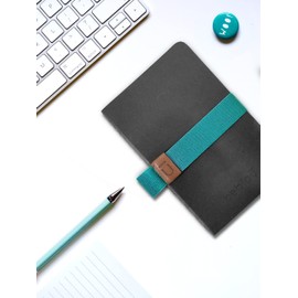 Beblau Pocket Notebooks with Elastic Band Organiser and Pen Holder, Portable, School, Home, University, Accessories for Work at Home, Great Gift (X3), Turquoise