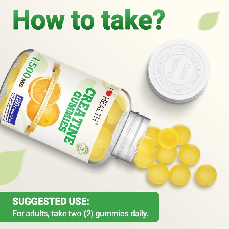 I Love Health 2 Pack Creatine Monohydrate Gummies Supplements, 240