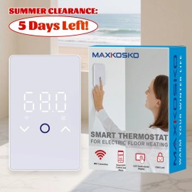 MAXKOSKO WiFi Smart Thermostat for Electric Floor Warming System Programmable