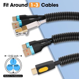 YesBes 118 FT Wire Loom 1/2 Inch, Split Wire Loom Tubing Wire Conduit, Wire Protector Tubing – Black