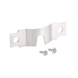 sourcing map Picture Hanger Plate - U Type Hook for Frames with Screws Silver 48 mm x 15 mm x 0.7 mm Pack of 20