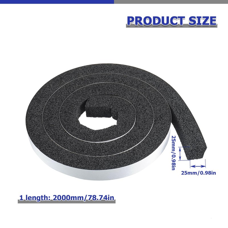 BOJACK Adhesive Foam Weather Stripping, Foam Weather Stripping Foam Stripe