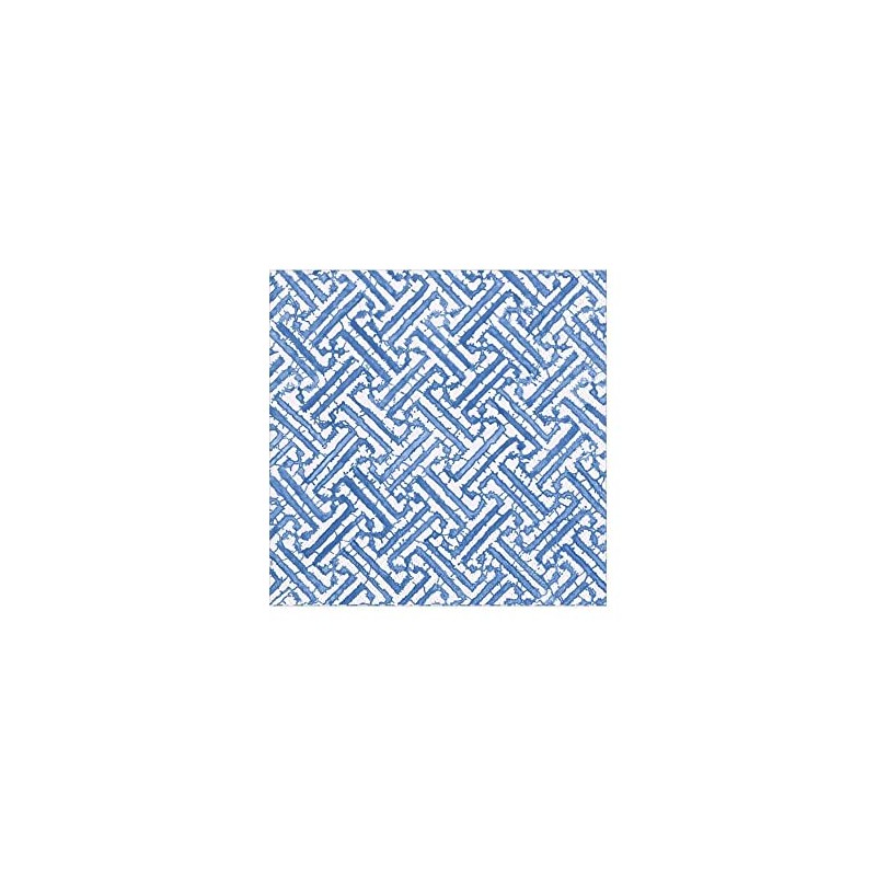 Caspari Fretwork Paper Cocktail Napkins in Blue - 20 Per