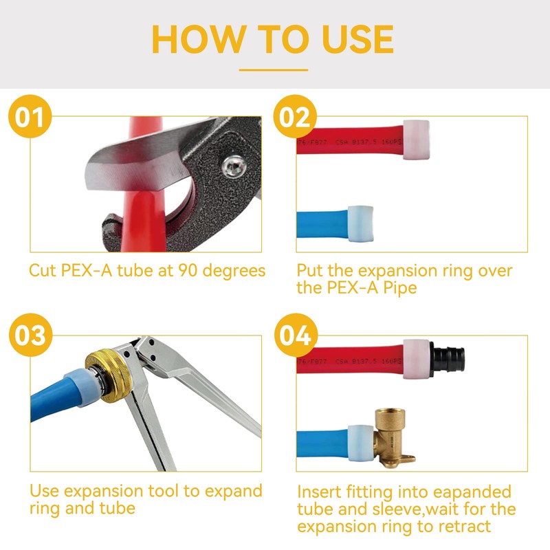 GUOFIS 1/2" Poly PEX A Expansion Fitting,30 Pack Plug(End Stop)