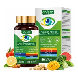 Suplemento Nutricional GWYNNE de Luteína, Zinc y Vitaminas Para Salud Macular y Ojo Seco en 90 Cápsulas