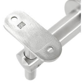 Stainless Steel 316 Grade Glass Mounted Fixed Saddle Hand Rail Bracket for Square Rectangle Top Rail Tubing, Satin Finish, GB-110S