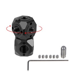 CS PRIORITY Universal Tripod Screw, 1/4 Inch, 3/8 Inch Hole Adapter, Magic Cubic Mount for Studio Tripod, Light Stand, Mount, Connect Stick Photography (Rotating Cube C)