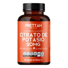 Citrato De Potasio 20mg Suplemento 90 Caps Prettan Sin Sabor