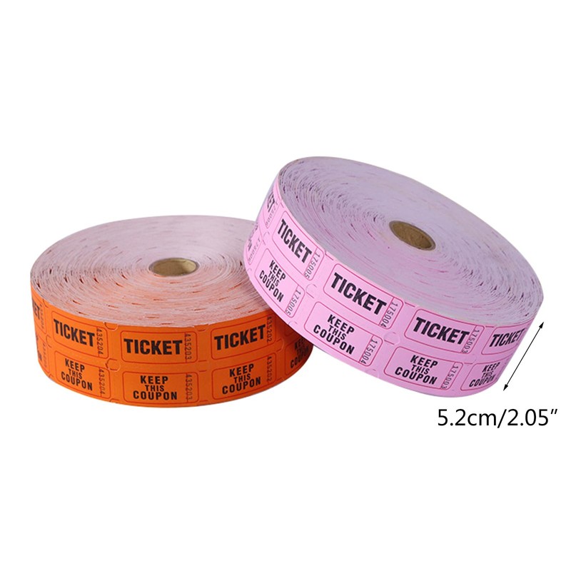 MEELYHOME 1 Roll 1000 Pieces Numbered Raffle Tickets Single Ticket
