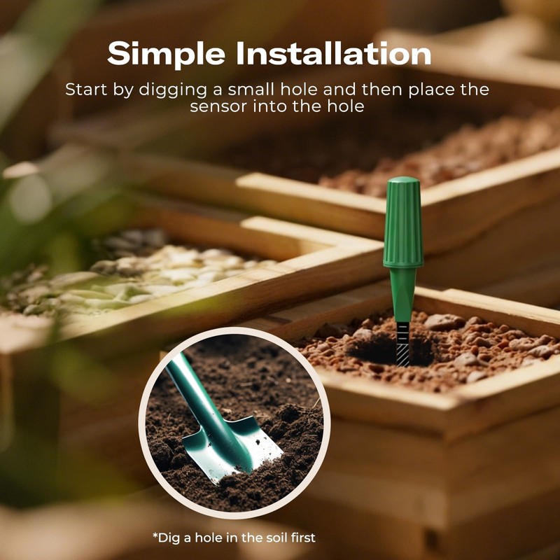THIRDREALITY Smart Soil Moisture Sensor Gen2, Zigbee Hub Needed, Enhanced