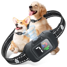 AOZOOM 6 in 1 Ultrasonic Anti Bark Collars for Dogs,7 Level Sensitivity Barking Collar,Smart Trigger and Protection,Quick Charge,Fits 22-110 lbs Small Medium Large Dogs