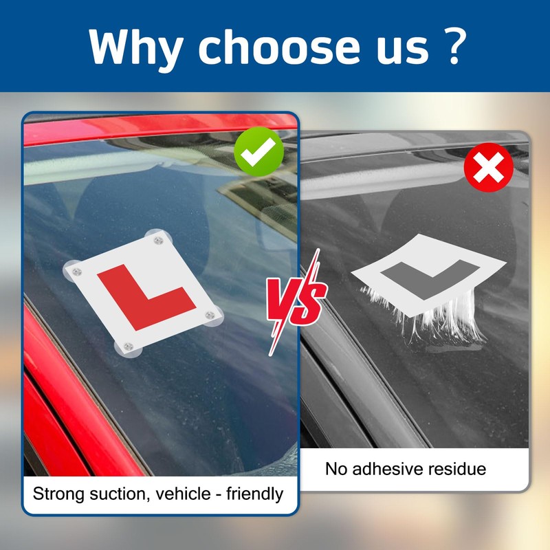 2 Pack Magnetic L Plates for Car, Fully Magnetic Learner