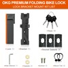 OKG Folding Bike Lock - 4 Keys, 3.7 lbs, Foldable