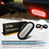 Partsam 2Pcs 6.3 inch Oval Led Stop Turn Tail Lights